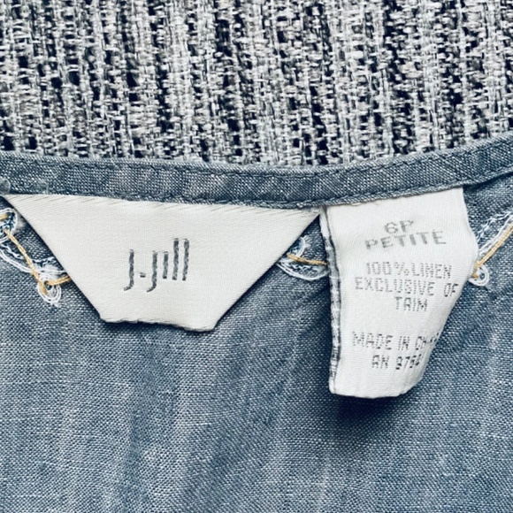 J. Jill Embellished Sleeveless Linen Top - 6P - Picture 5 of 5